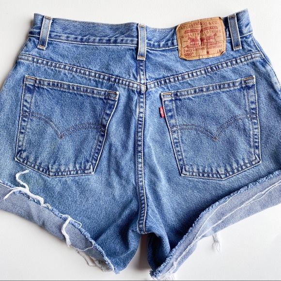 Vintage Levi’s 550 High Rise Denim Cut offs - Picture 1 of 4